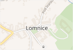 Lomnice v obci Lomnice - mapa části obce