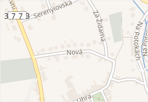 Nová v obci Lomnice - mapa ulice