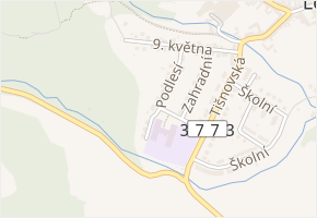 Podlesí v obci Lomnice - mapa ulice