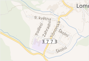 Zahradní v obci Lomnice - mapa ulice