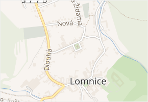 Židovské nám. v obci Lomnice - mapa ulice