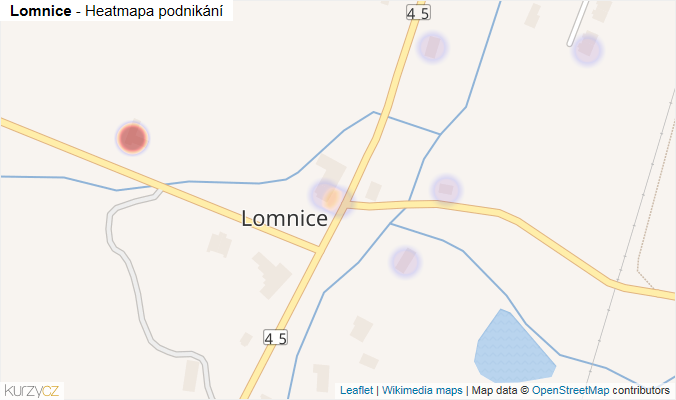 Mapa Lomnice - Firmy v části obce.