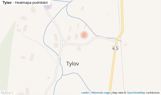 Mapa Tylov - Firmy v části obce.