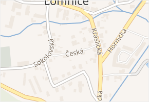 Česká v obci Lomnice - mapa ulice