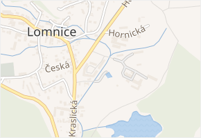 Hornická kolonie v obci Lomnice - mapa ulice