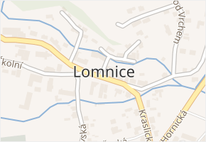 Lomnice v obci Lomnice - mapa části obce