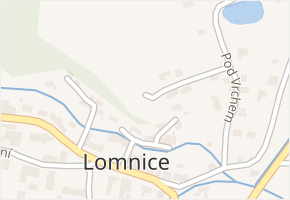 Pod Vrchem v obci Lomnice - mapa ulice