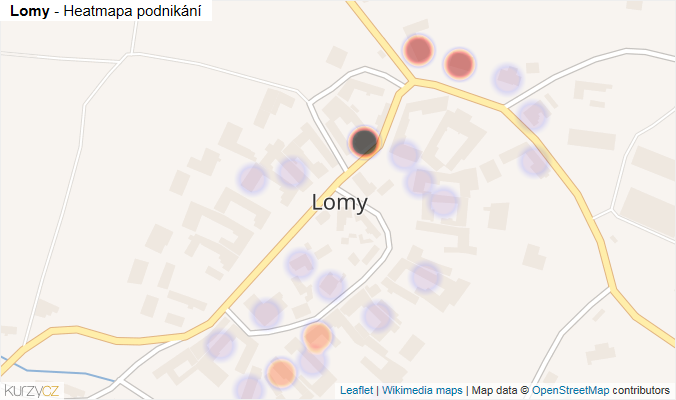 Mapa Lomy - Firmy v části obce.