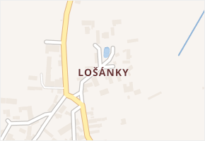 Lošánky v obci Lošany - mapa části obce