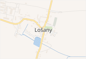 Lošany v obci Lošany - mapa části obce