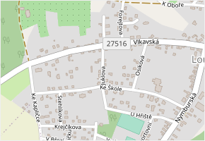 Juklova v obci Loučeň - mapa ulice
