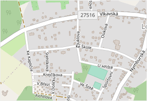 Ke Škole v obci Loučeň - mapa ulice