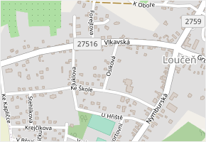 Osiková v obci Loučeň - mapa ulice
