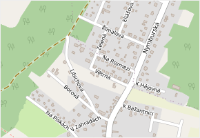 Větrná v obci Loučeň - mapa ulice