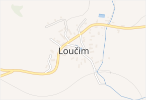 Loučim v obci Loučim - mapa části obce