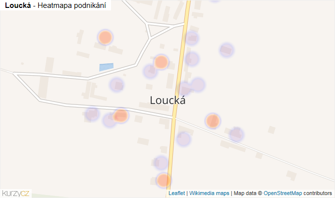 Mapa Loucká - Firmy v části obce.