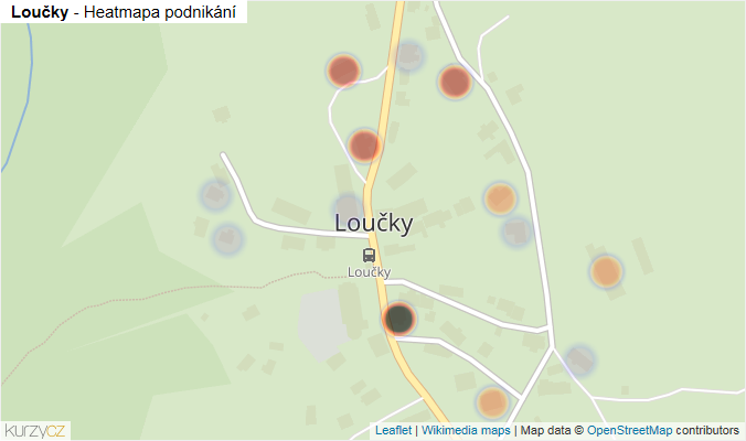 Mapa Loučky - Firmy v části obce.
