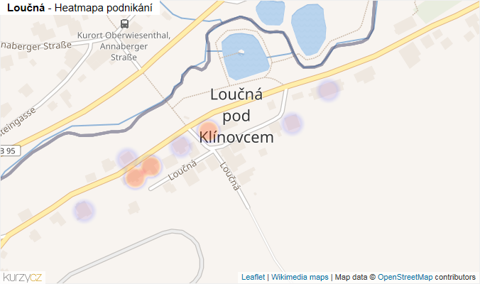 Mapa Loučná - Firmy v části obce.