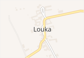 Louka v obci Louka - mapa části obce