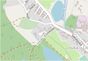 K Coubaláku v obci Louka u Litvínova - mapa ulice