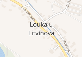 Louka u Litvínova v obci Louka u Litvínova - mapa části obce