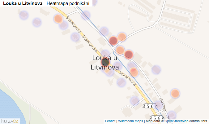 Mapa Louka u Litvínova - Firmy v části obce.