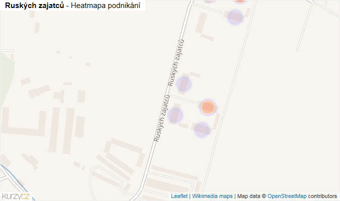 Mapa Ruských zajatců - Firmy v ulici.