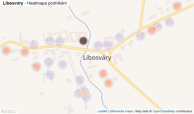 Mapa Libosváry - Firmy v části obce.
