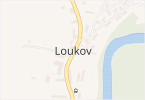 Loukov v obci Loukov - mapa části obce