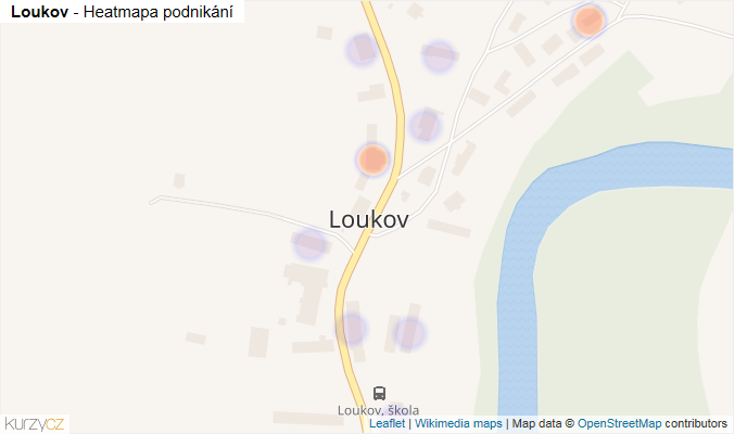 Mapa Loukov - Firmy v části obce.