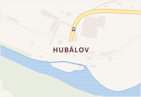 Hubálov v obci Loukovec - mapa části obce