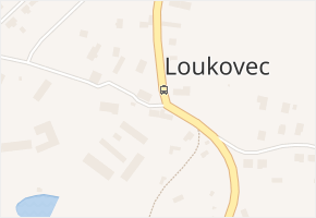 Loukovec v obci Loukovec - mapa části obce