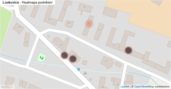 Loukovice - mapa podnikání