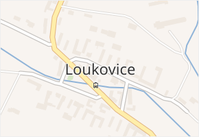Loukovice v obci Loukovice - mapa části obce