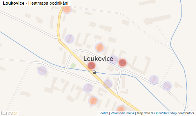 Mapa Loukovice - Firmy v části obce.