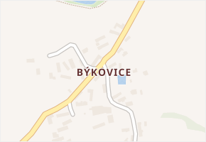 Býkovice v obci Louňovice pod Blaníkem - mapa části obce