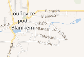 Mládežnická v obci Louňovice pod Blaníkem - mapa ulice