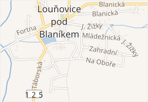Na Kopečku v obci Louňovice pod Blaníkem - mapa ulice