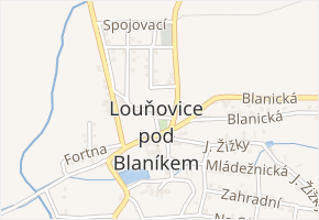 náměstí J. Žižky v obci Louňovice pod Blaníkem - mapa ulice