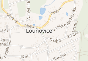 Dlážděná v obci Louňovice - mapa ulice
