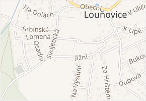 Jižní v obci Louňovice - mapa ulice
