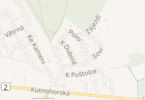 K Dubině v obci Louňovice - mapa ulice