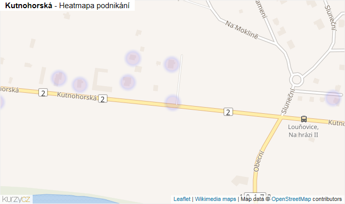 Mapa Kutnohorská - Firmy v ulici.