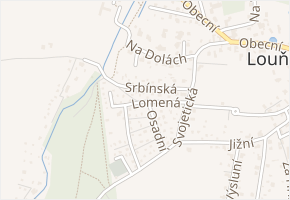 Lomená v obci Louňovice - mapa ulice