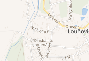 Na Dolách v obci Louňovice - mapa ulice