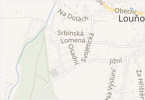 Osadní v obci Louňovice - mapa ulice