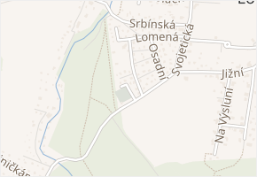 U Hřbitova v obci Louňovice - mapa ulice
