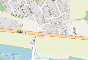 V Chatách v obci Louňovice - mapa ulice