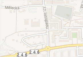17. listopadu v obci Louny - mapa ulice