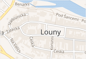 Beneše z Loun v obci Louny - mapa ulice